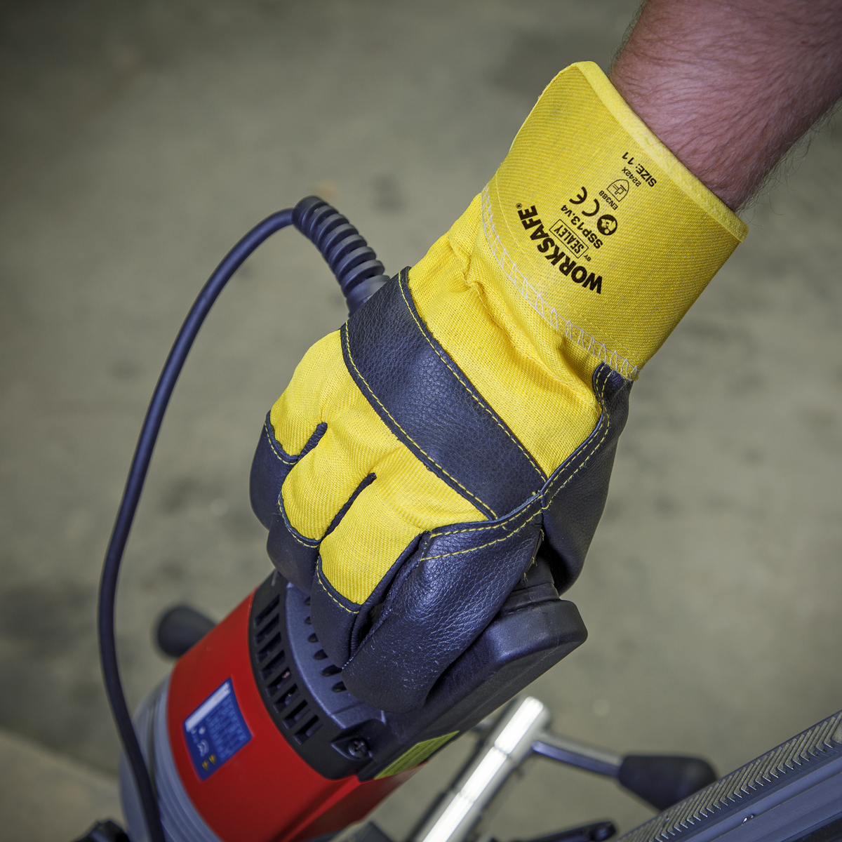 Sealey Rigger's Gloves Hide Palm - Pair SSP13