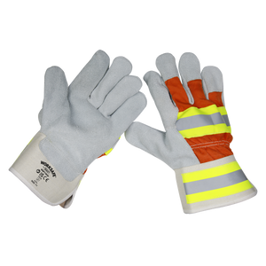 Sealey Reflective Rigger's Gloves - Pack of 6 Pairs SSP14HV/6