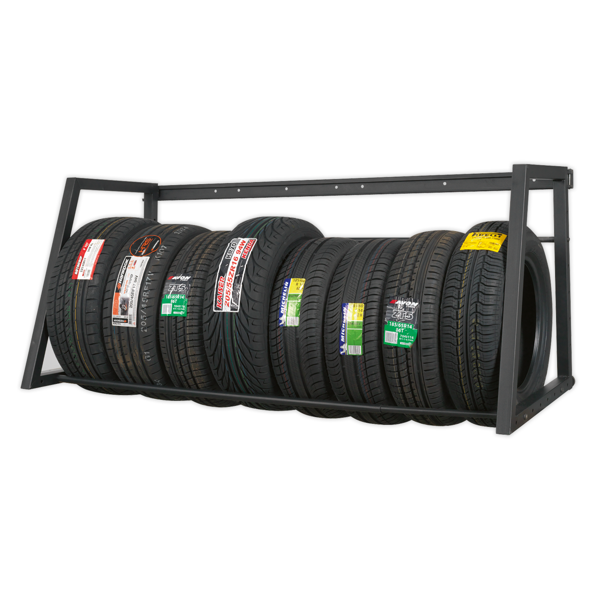 Sealey Wall or Floor Mounting Extending Tyre Rack - 200kg Capacity STR001