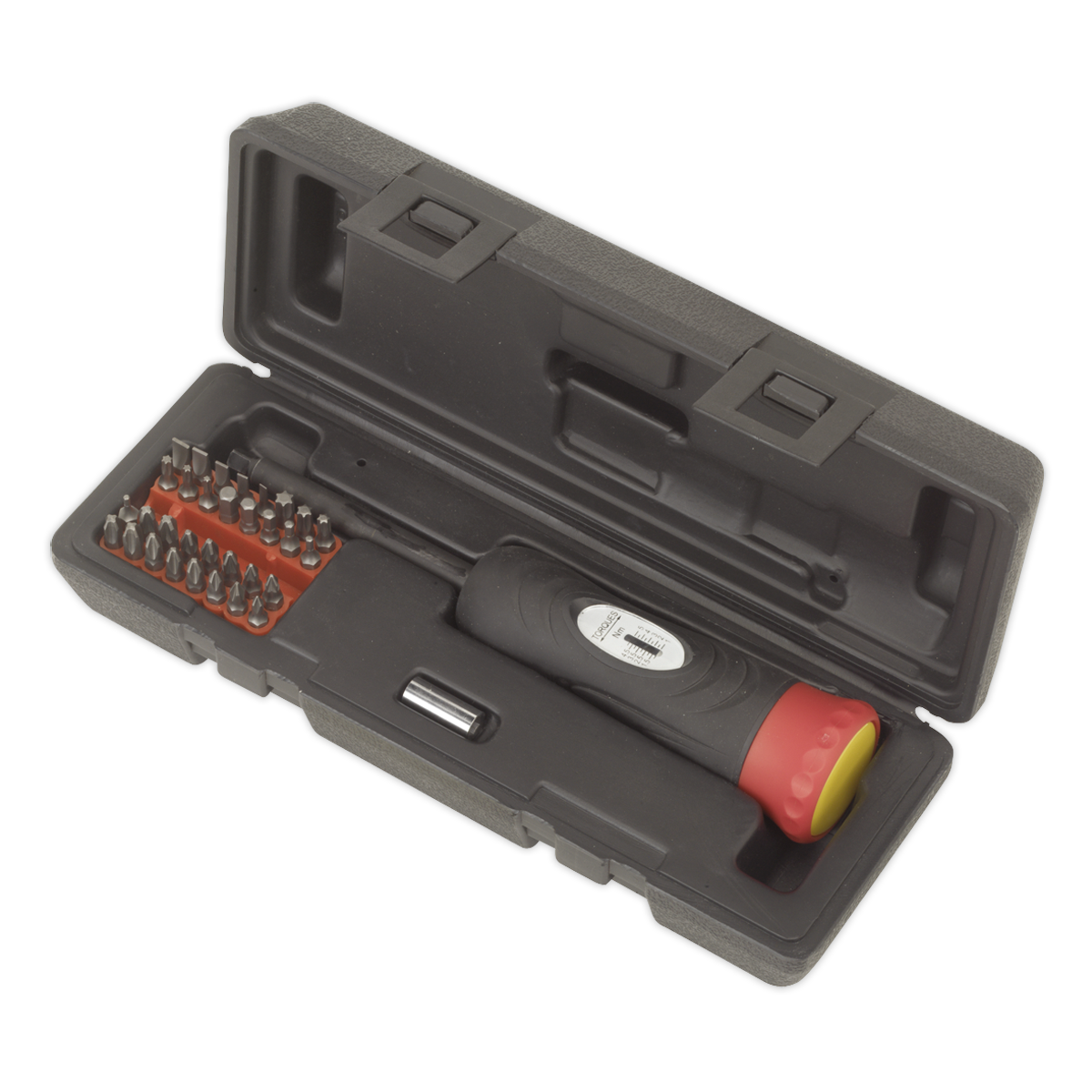 Sealey 34pc 1/4"Sq Drive Torque Screwdriver Set 2-10Nm STS100