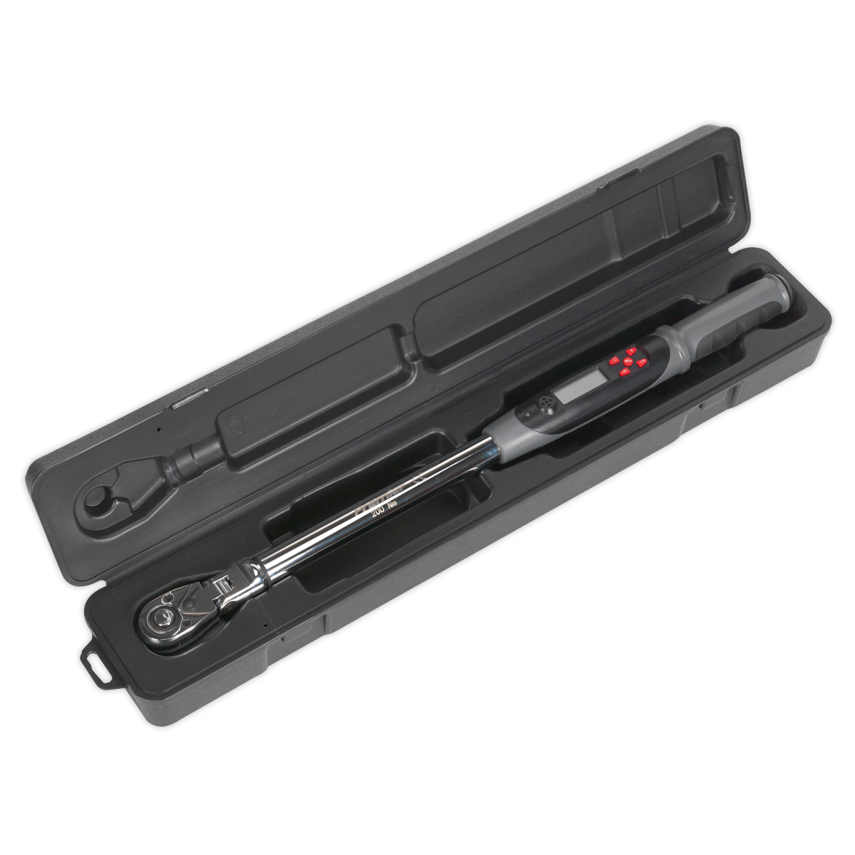 Sealey 1/2"Sq Drive Flexi-Head Digital Torque Wrench with Angle Function 20-200Nm STW309