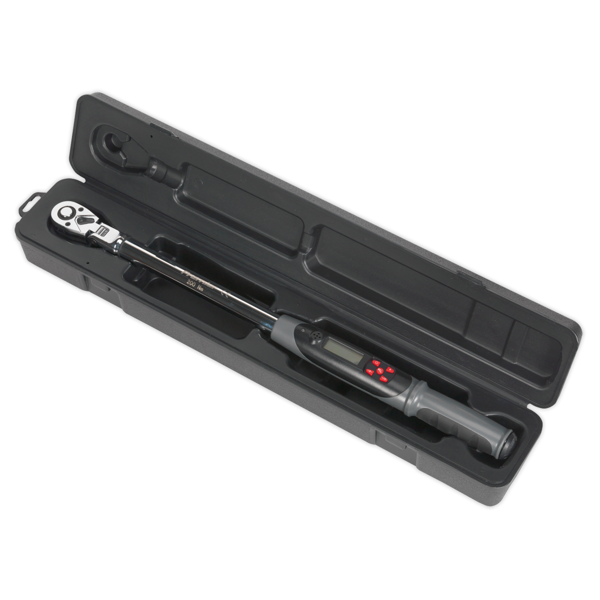 Sealey 1/2"Sq Drive Flexi-Head Digital Torque Wrench with Angle Function 20-200Nm STW309