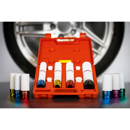 Sealey 4pc 1/2"Sq Drive Alloy Wheel Impact Socket Set SX030