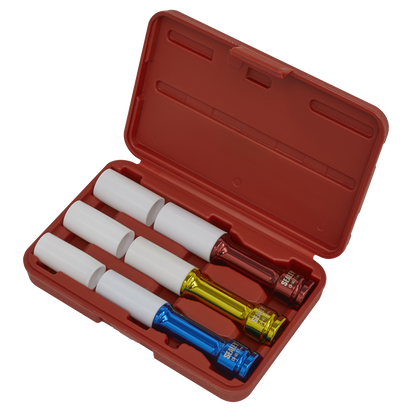 Sealey 3pc 1/2"Sq Drive Alloy Wheel Long Reach Impact Socket Set SX031D