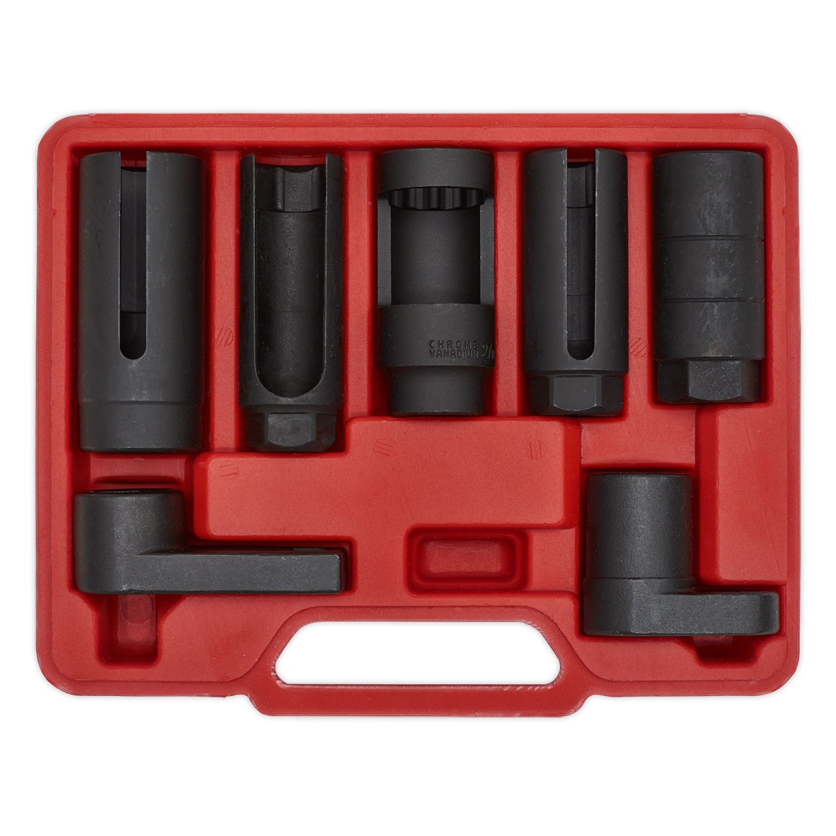 Sealey 7pc 3/8" & 1/2"Sq Drive Oxygen Sensor Socket Set SX032