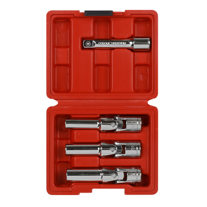 Sealey 4pc 3/8"Sq Drive Diesel Glow Plug Socket Set SX0402