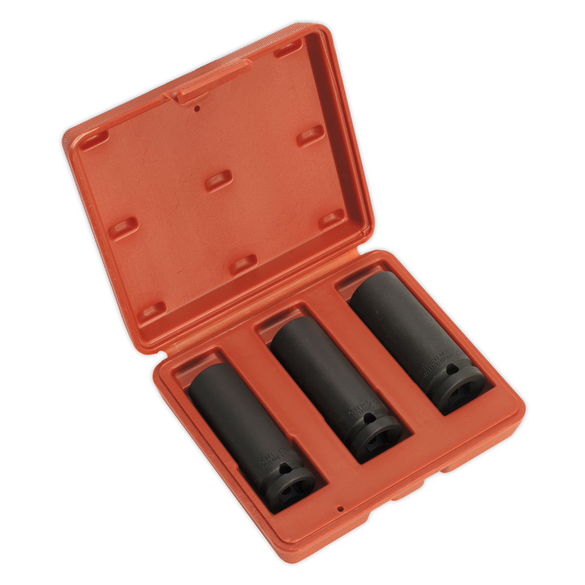 Sealey 3pc 1/2"Sq Drive Deep Impact Socket Set SX043