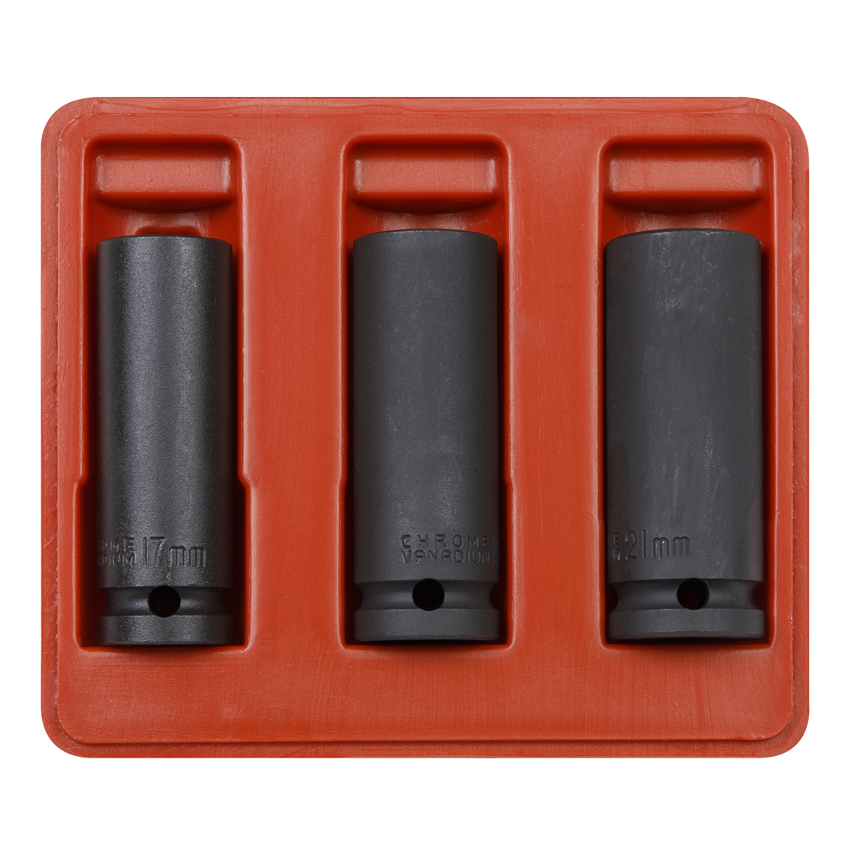 Sealey 3pc 1/2"Sq Drive Deep Impact Socket Set SX043