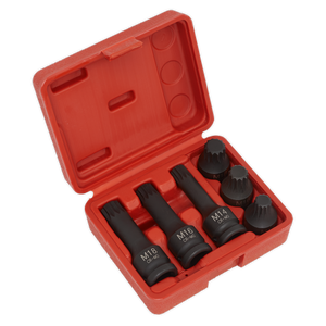 Sealey 6pc 1/2"Sq Drive Impact Spline Socket Bit Set SX052