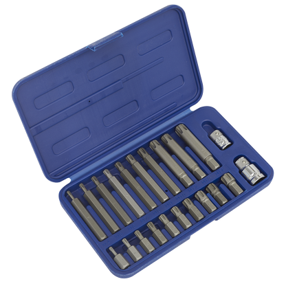 Sealey 22pc 3/8"Sq & 1/2"Sq Drive Ribe Set SX105