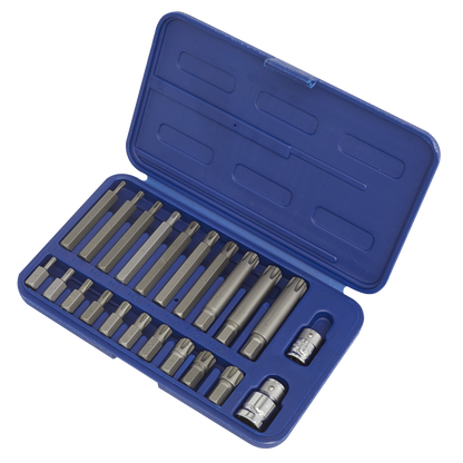 Sealey 22pc 3/8"Sq & 1/2"Sq Drive Ribe Set SX105