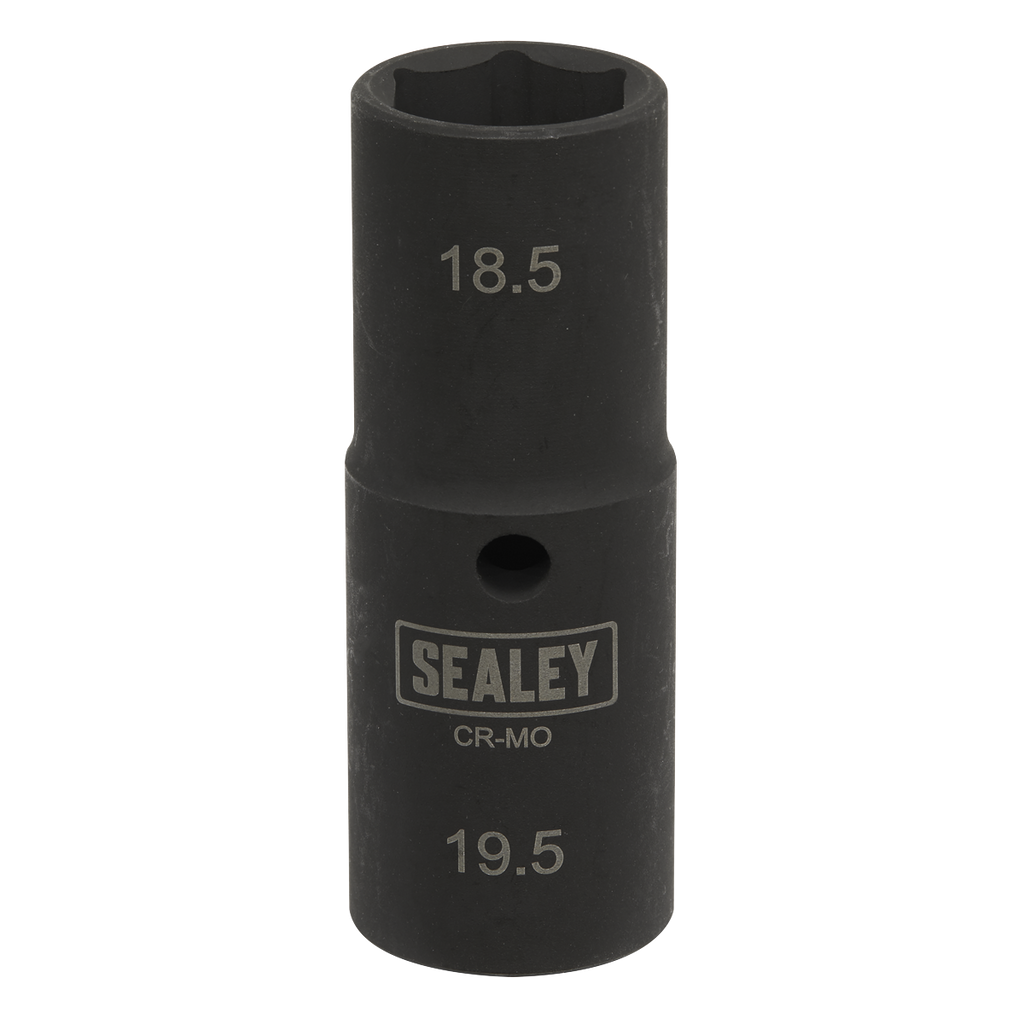 Sealey 80mm 1/2"Sq Drive 18.5/19.5mm Double Ended Deep Impact Socket SX1819