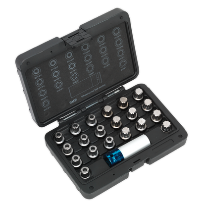Sealey 21pc Locking Wheel Nut Key Set - BMW & Mini SX209