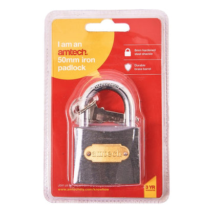 Amtech 50mm Iron padlock T0400C