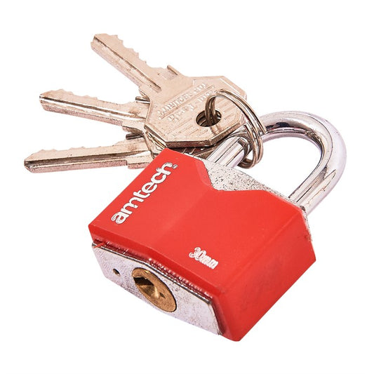 Amtech 30mm Rhombic chrome plated iron padlock T0703