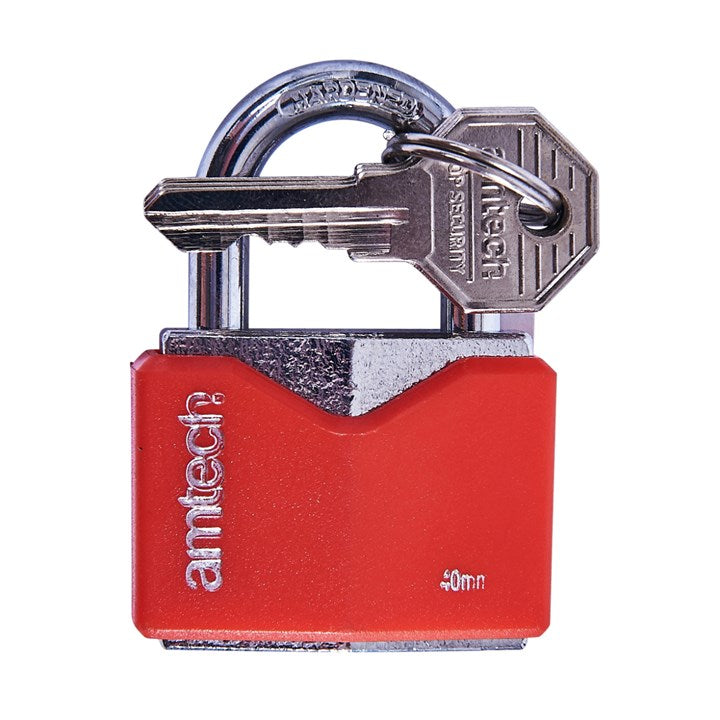 Amtech 40mm Rhombic chrome plated iron padlock T0704