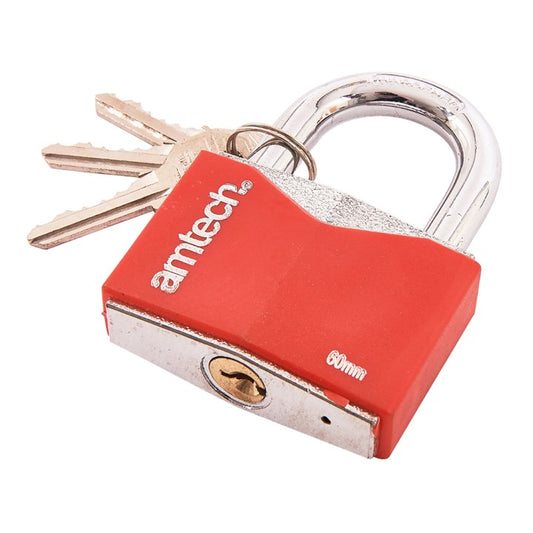 Amtech 60mm Rhombic chrome plated iron padlock T0706