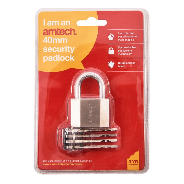 Amtech 40mm Security padlock T0720