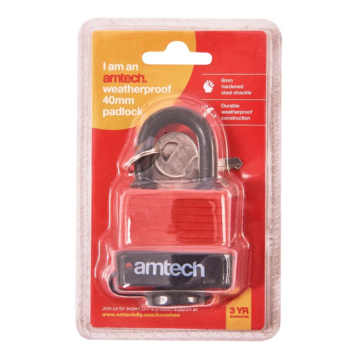 Amtech 40mm Weatherproof padlock T0745