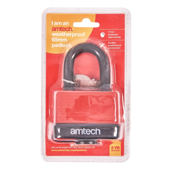 Amtech 65mm Weatherproof padlock T0755
