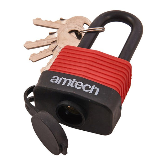 Amtech 40mm Long shackle weatherproof padlock T0760