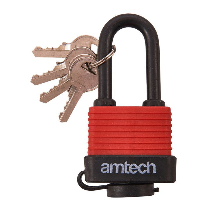 Amtech 40mm Long shackle weatherproof padlock T0760