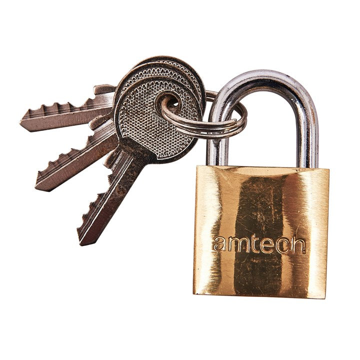 Amtech 25mm brass padlock T0900C