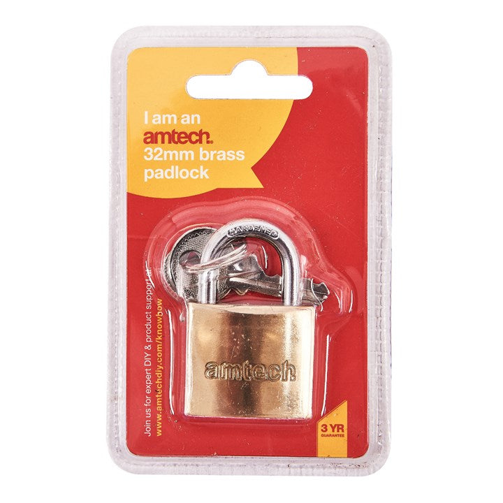 Amtech 32mm brass padlock T1000C