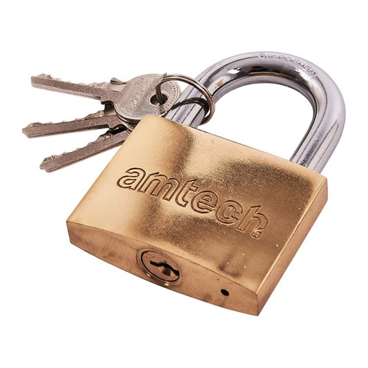 Amtech 63mm Brass padlock T1400C
