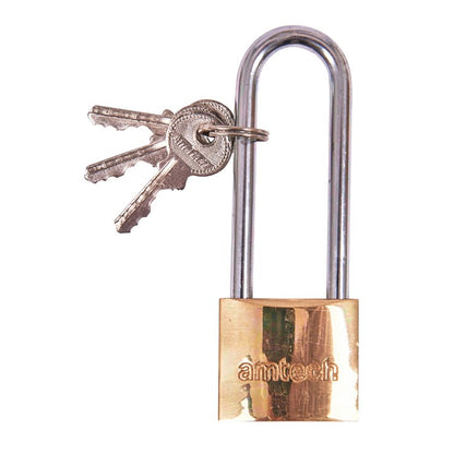 Amtech 38mm Long shackle brass padlock T1500C