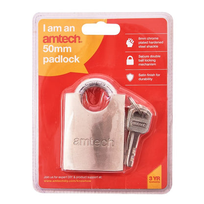 Amtech 50mm Steel padlock T1620