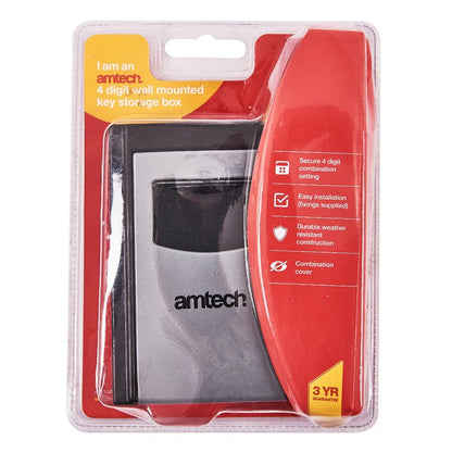 Amtech Wall mounted 4 digit key storage box T1688