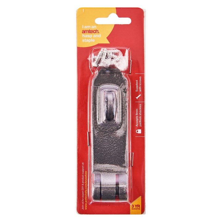 Amtech 90mm (3.5") x 30mm (1.13") hasp and staple T2000