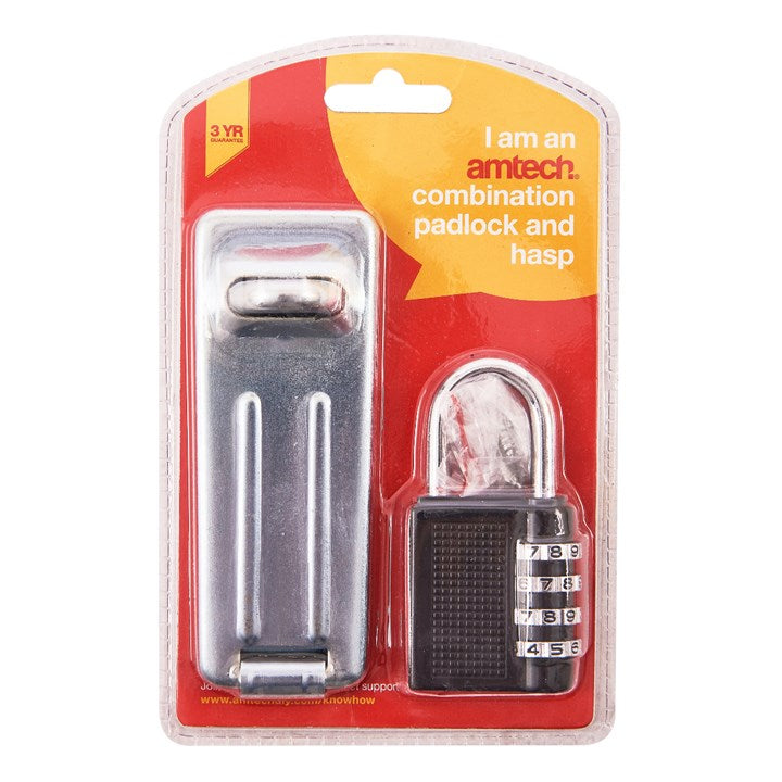 Amtech Combination padlock and hasp T2325