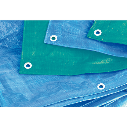 Sealey 2.44 x 3.05m Tarpaulin - Green TARP810G