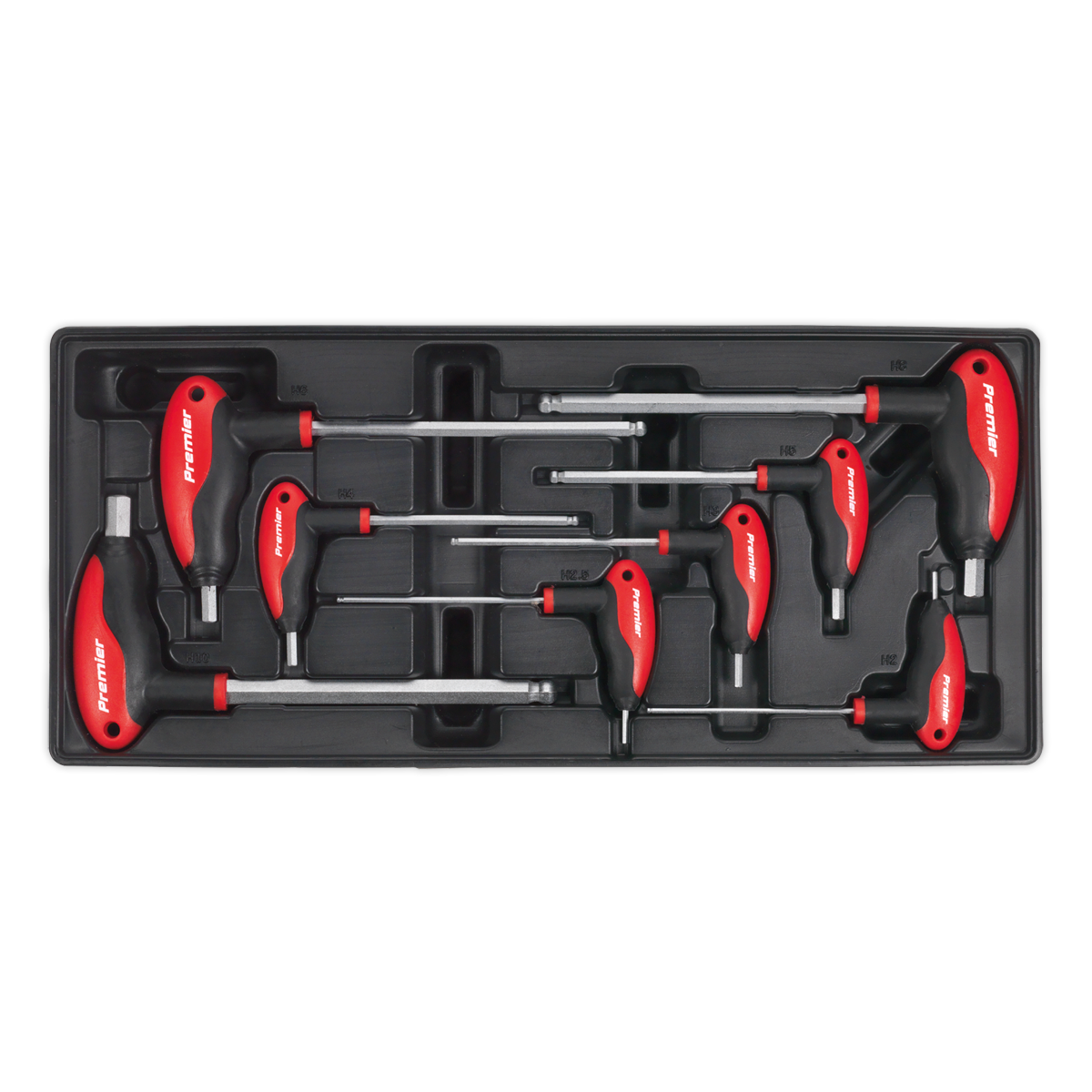 Sealey 8pc T-Handle Ball-End Hex Key Set with Tool Tray TBT06