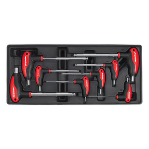 Sealey 8pc T-Handle Ball-End Hex Key Set with Tool Tray TBT06