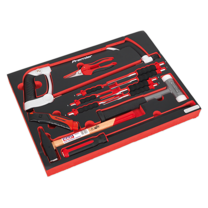 Sealey 13pc Hacksaw, Hammers & Punch Kit with Tool Tray TBTP06EU