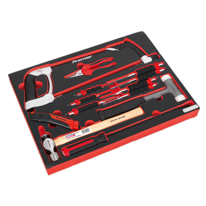 Sealey 13pc Hacksaw, Hammers & Punch Kit with Tool Tray TBTP06UK