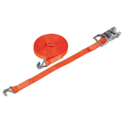 Sealey 25mm x 10m Polyester Webbing Ratchet Tie Down 1500kg Breaking Strength TD1510J