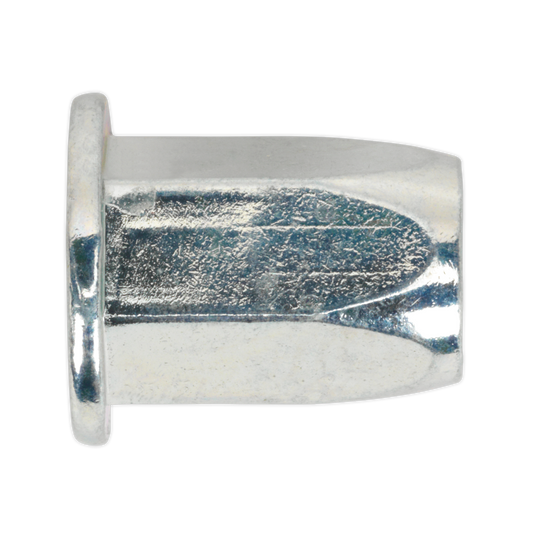 Sealey M6 Full Hex Threaded Insert (Rivet Nut) Standard Flange - Pack of 50 TIFHM6