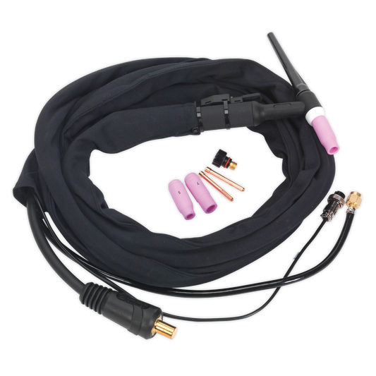 Sealey 25mm² Inverter TIG Welding Torch with Push-Button TIG12S