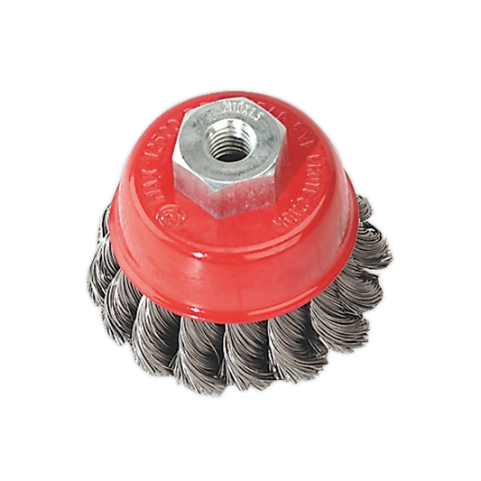 Sealey Ø65mm Twist Knot Wire Cup Brush M10 x 1.5mm TKCB65