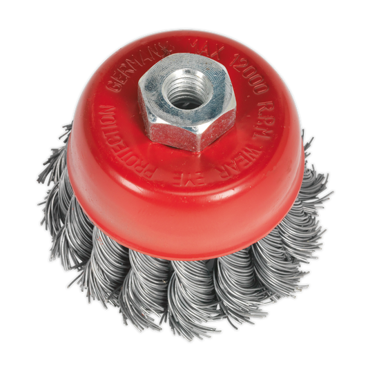 Sealey Ø65mm Twist Knot Wire Cup Brush M10 x 1.25mm TKCB652