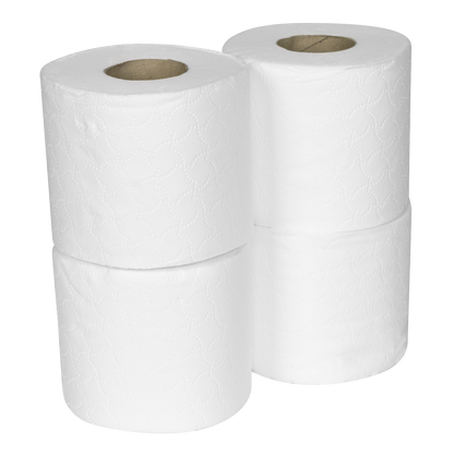 Sealey Plain White Toilet Roll - Pack of 4 x 10 (40 Rolls) TOL40