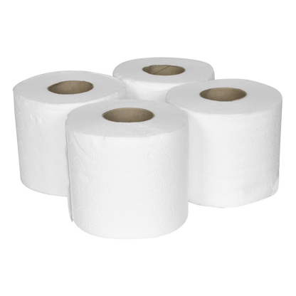 Sealey Plain White Toilet Roll - Pack of 4 x 10 (40 Rolls) TOL40