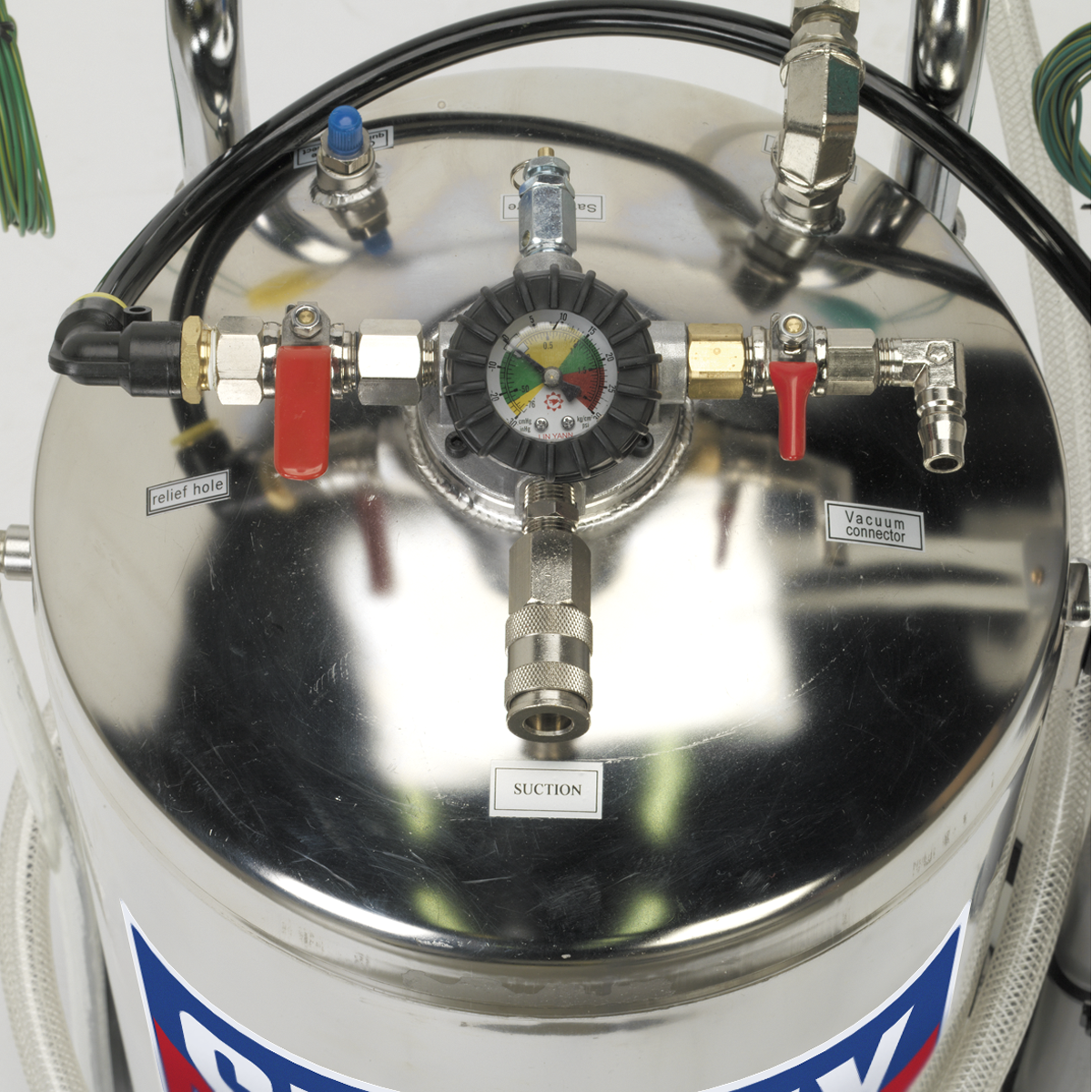 Sealey 40L Air Operated Fuel Drainer - Stainless Steel TP200S