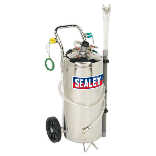 Sealey 40L Air Operated Fuel Drainer - Stainless Steel TP200S