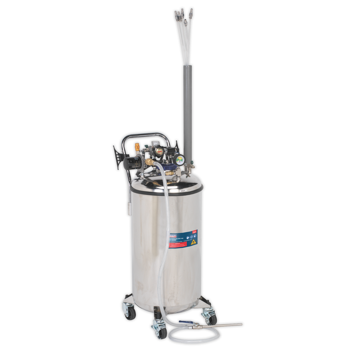 Sealey 90L Stainless Steel Fuel Tank Drainer TP201