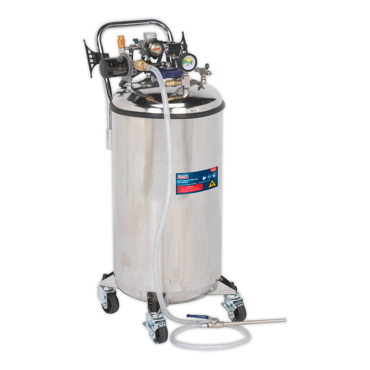 Sealey 90L Stainless Steel Fuel Tank Drainer TP201